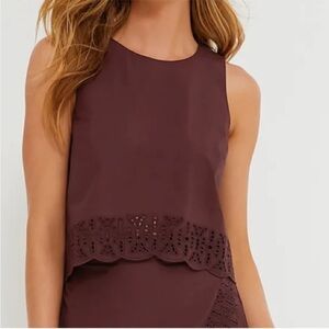 Tuckernuck Oxblood Eyelet Laurie Top NWT SZ XXL